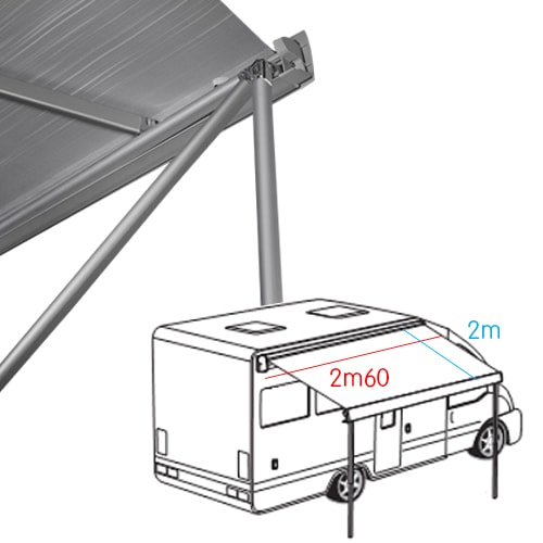 Store Thule 4900 Anodis 2m60 Gris Mystic