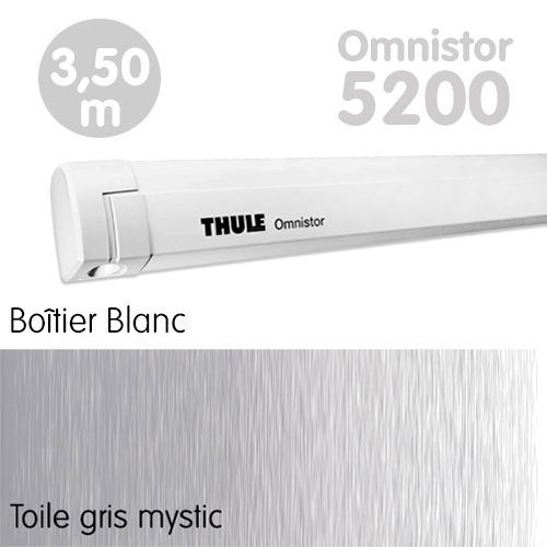 Store Thule Omnistor 5200 Blanc 3m50 Gris Mystic