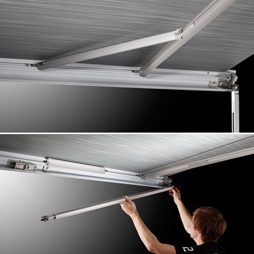 Store Thule Omnistor 5200 Blanc 4m50 Gris Mystic