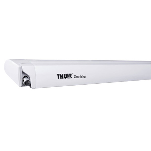 Store Thule Omnistor 6300 Blanc de 2m60  4,50m Toile Gris Mystic
