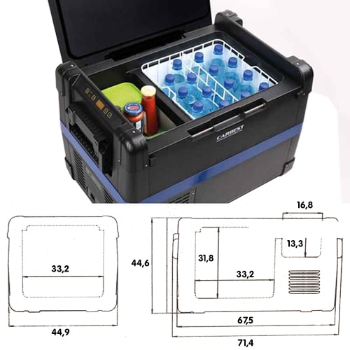 Glacière à compression MaxiFreezer Carbest 12V/220V - Camping-car