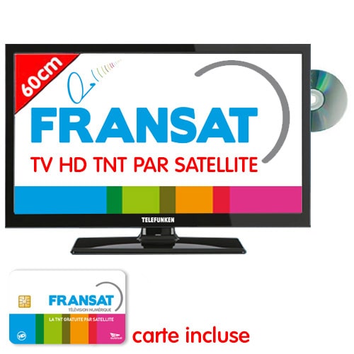 DSTOCKAGE TV HD DVD TELEFUNKEN 60cm Satellite intgr Fransat