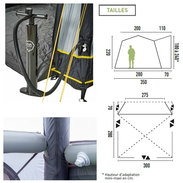 Auvent gonflable SANTA CRUZ V3 