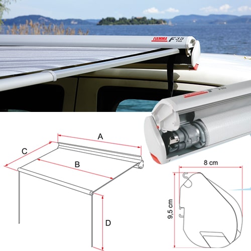 Store Fiamma F35 Pro Titane 2m20 Royal Grey