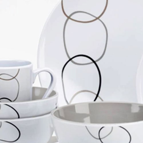 Lot de vaisselle Mlamine Loops