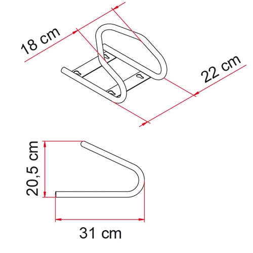 Bloque roue FIAMMA Moto Wheel Chock Front