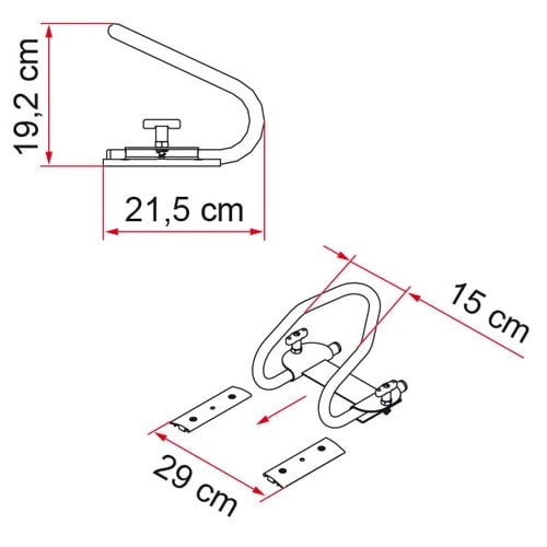 Bloque roue FIAMMA Moto Wheel Chock Rear