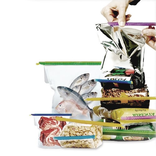 Lot de 10 fermetures pour sacs plastiques GIMEX