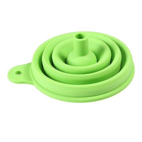 Entonnoir flexible silicone vert