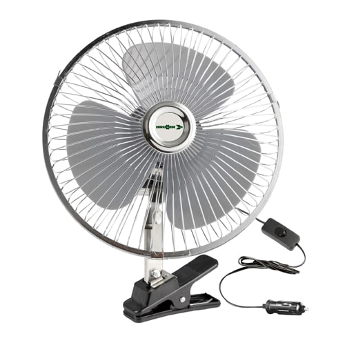 Ventilateur 12V oscillant allume cigare Cabine - Camping-car Fourgon