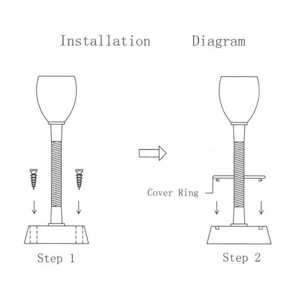 Spot LED 12V 1W 60mm bras flexible orientable