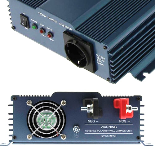 Convertisseur 12V-230V Pur Sinus 1200W PowerLib