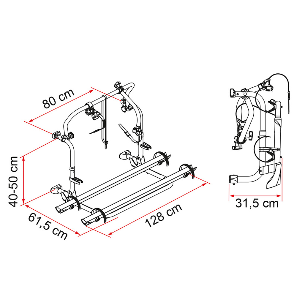 Porte-v�los FIAMMA Carry-bike Pro C L80