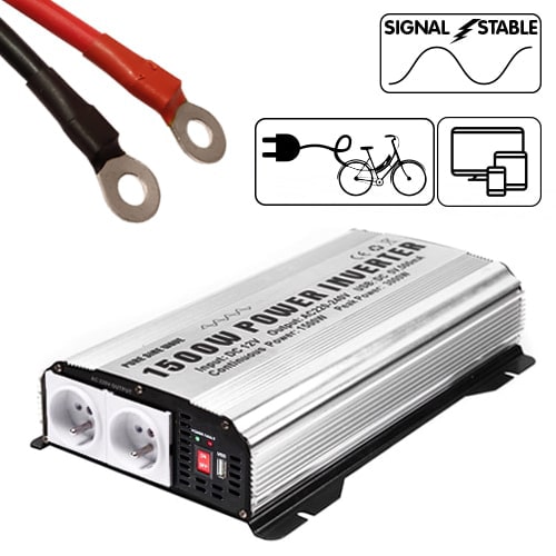 Convertisseur 12V230V PUR SINUS 1500W pour Campingcar Caravane