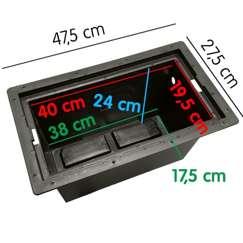 Bac  batterie encastrable 