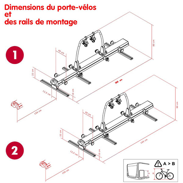 PORTE VELO GARAGE STANDARD EMBOUTS NOIR - Top Accessoires