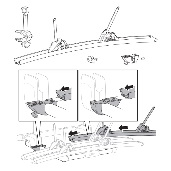 KIT RAIL 3eme VELO POUR CARAVAN COMFORT