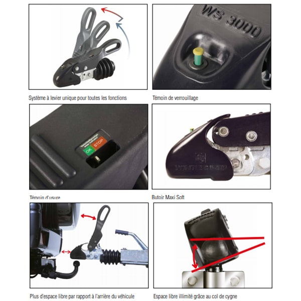 WINTERHOFF WW 30 K+Z jusqu'à 3000 kg Attelage universel à rotule pour  remorque de voiture - Trailerexperts