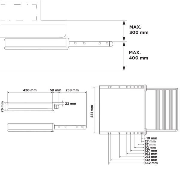 Marchepied lectrique Thule Slide-Out Step 55 cm