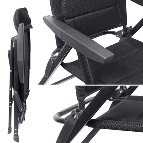 Fauteuil matelass alu Skye 3D Noir BRUNNER