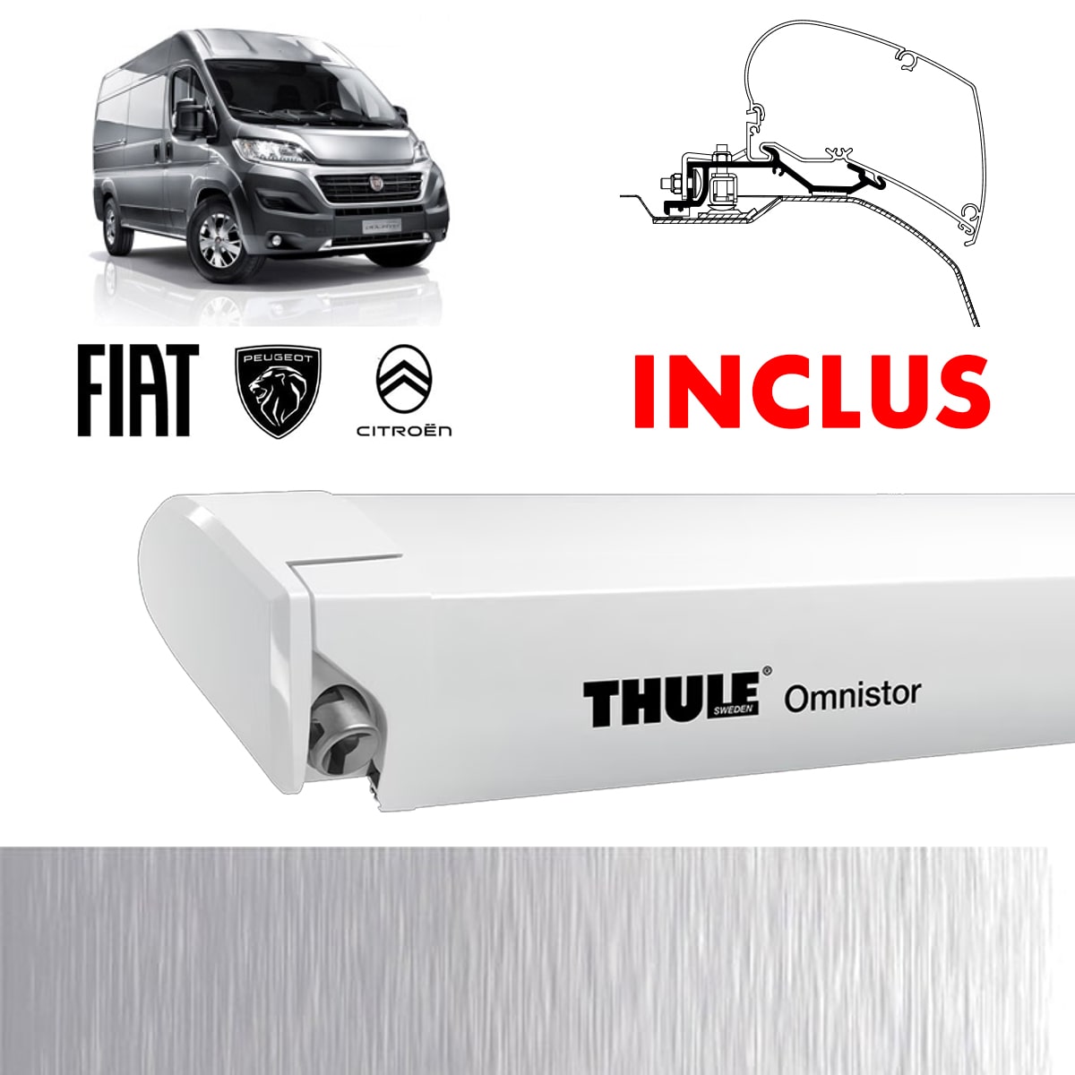 avis sur Store Thule 6300 Blanc + adaptateurs Ducato H2