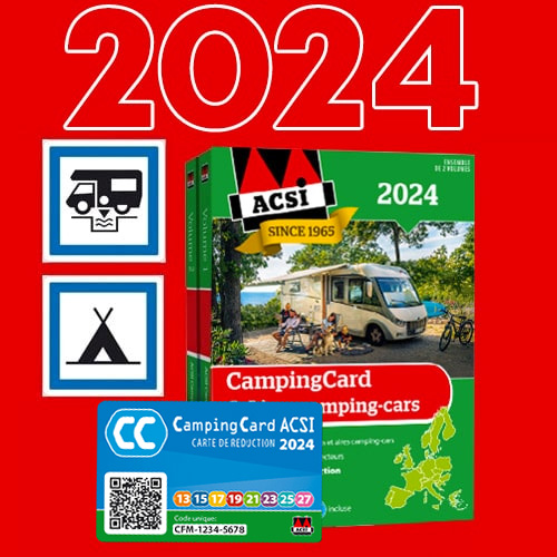 Guide ACSI 2024 Campingcard et Aires de camping-cars