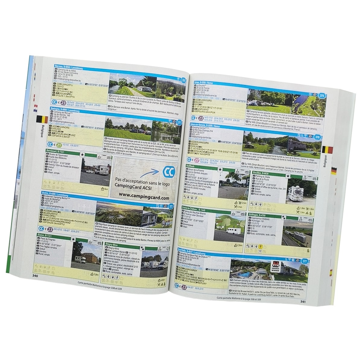 Guide ACSI 2025 Aires de services + Campingcard