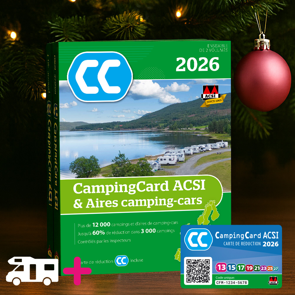 Guide ACSI 2026 Aires de services + Campingcard