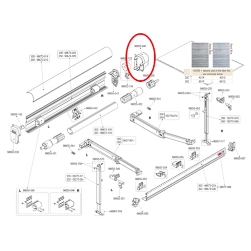 Embout de store F45S Droit Blanc aprs 2019