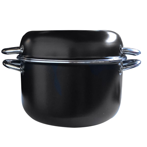 Popote alu XL Schwarz 22 cm 8+1 pices