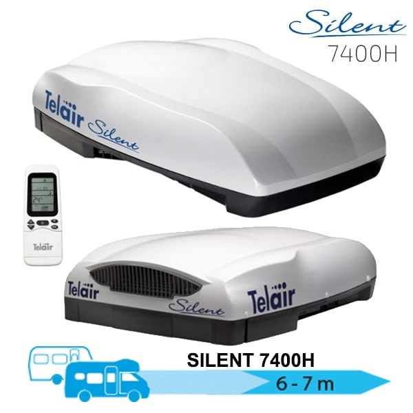 eficiencia Sinis Alboroto Climatiseur / Chauffage Telair Silent 7400H spécial Camping-car