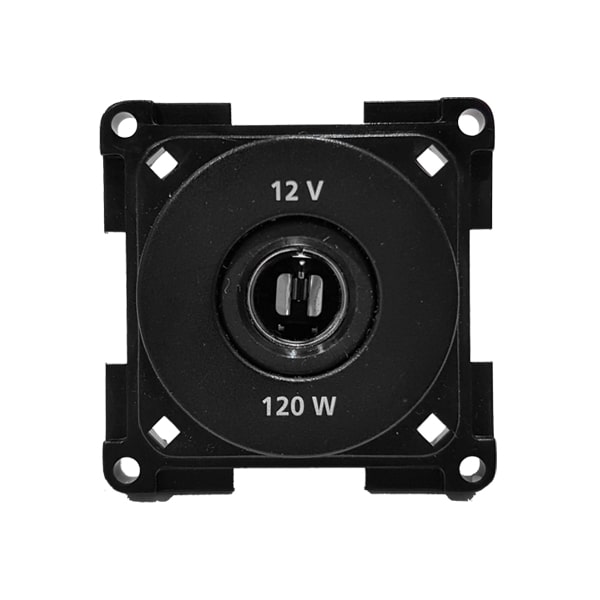 Prise 12V encastrable noir