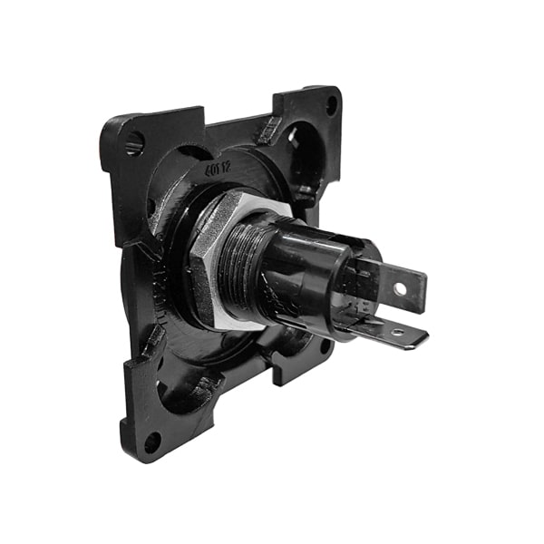 Prise 12V encastrable noir