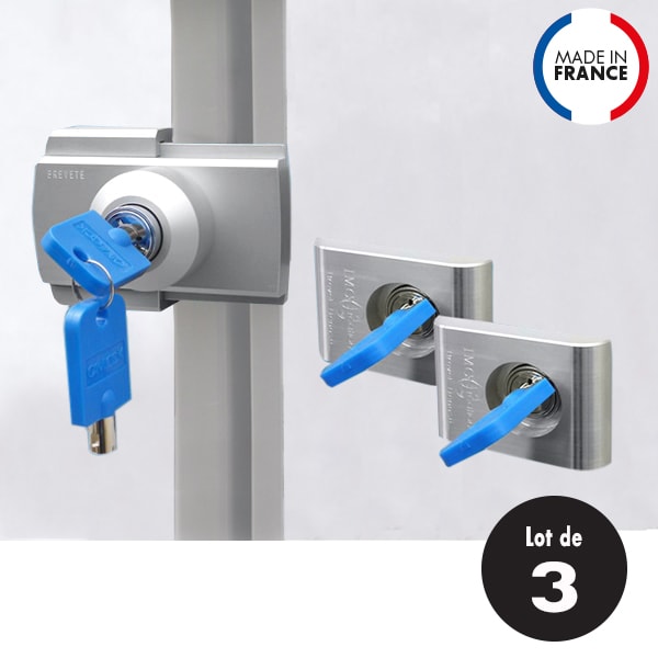 Lot de 3 Verrous IMC Porte cellule et coffres intégrés