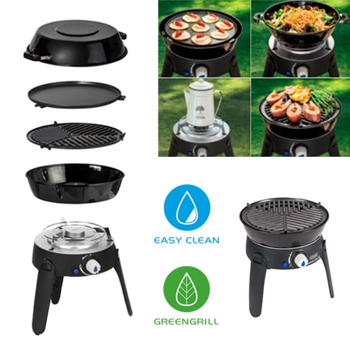 Barbecue gaz Cadac Safari Chef 2 multifonctions + tétine Campingcar