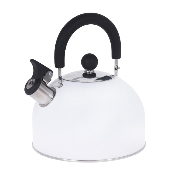 Bouilloire inox  sifflet 2,5 L Blanc