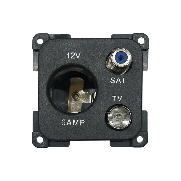 Prise 12V allume cigare avec prise TV et SAT 