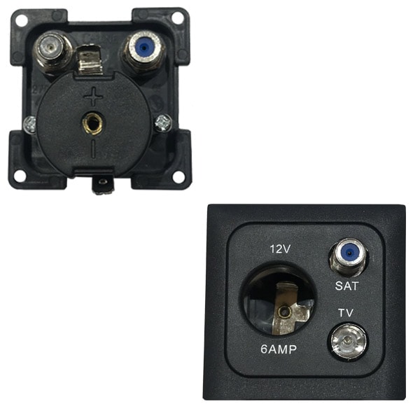 Prise 12V allume cigare avec prise TV et SAT 
