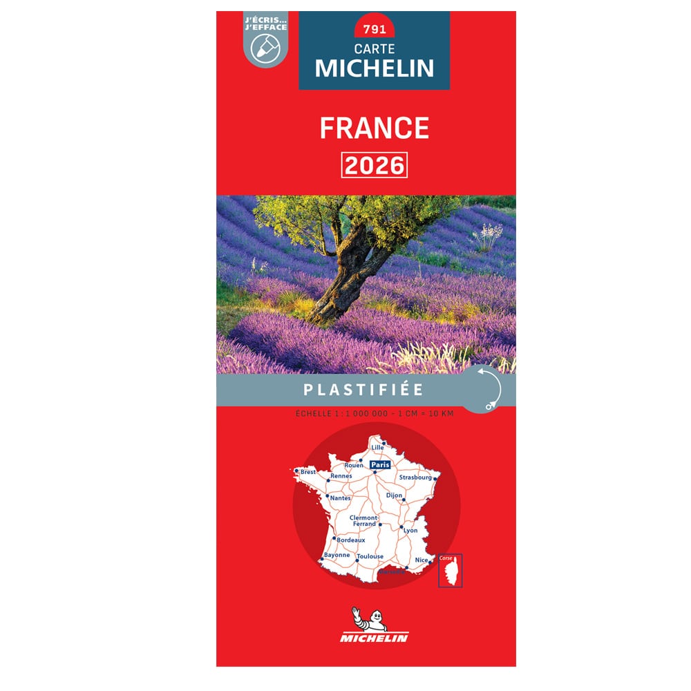 Carte de France plastifie Michelin 2026