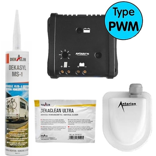 Kit pose panneau solaire + Rgulateur ANTARION PWM 10A 160W