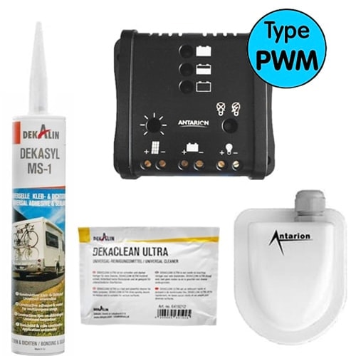 Kit pose panneau solaire + Rgulateur 20A PWM 320W