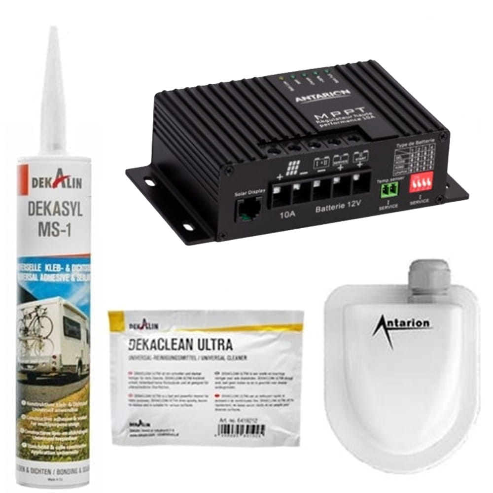 Kit pose panneau solaire + R�gulateur MPPT ANTARION 10A 160W
