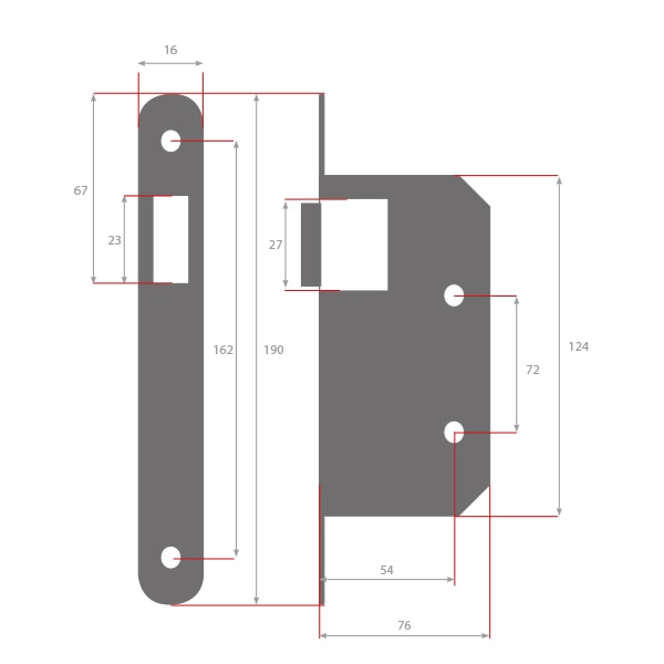 Serrure monopoint encastrable pour porte camping-car caravane