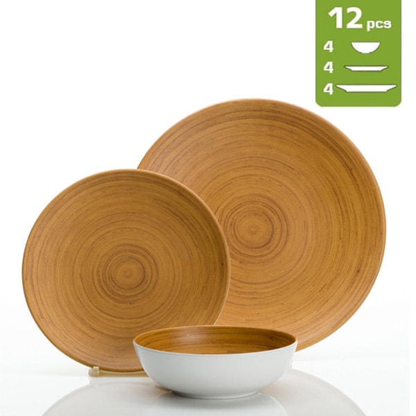 Lot de vaisselle Mlamine BAMBOO
