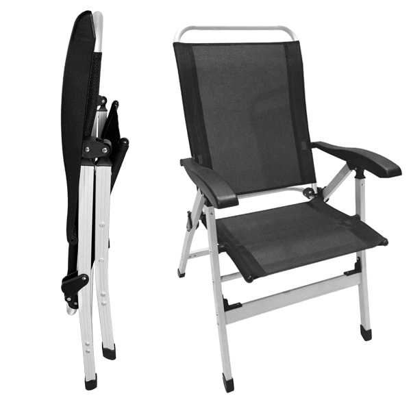 Fauteuil alu Confort Noir Bayasun