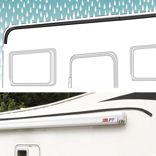 DRIP RAIL Mini goutti�re NOIR de 0.75 � 5m