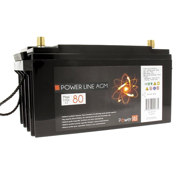 Batterie auxiliaire Power Line 80 AGM - Inovtech