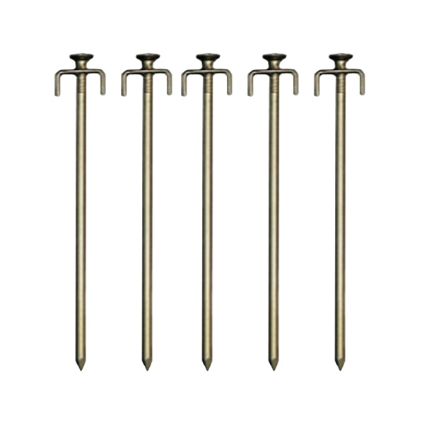Jeu de 5 piquets de sol dur en T 20,5 cm
