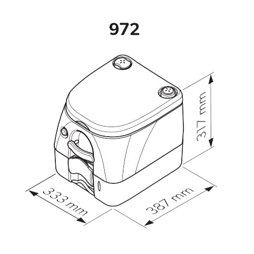 Toilette de camping/toilette chimique de luxe portable Dometic, avec  système de réservoir de stockage autonome