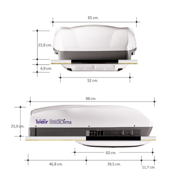 Climatiseur / Chauffage Telair Silent 7400H spécial Camping-car